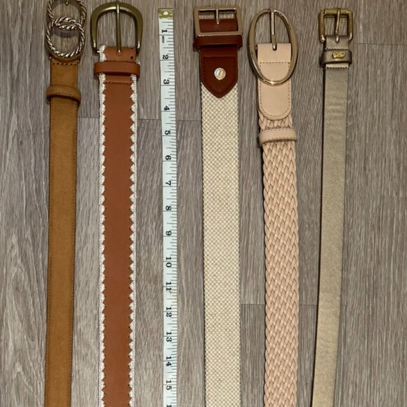 Accessories - 5 Neutral Belts Size M-XL